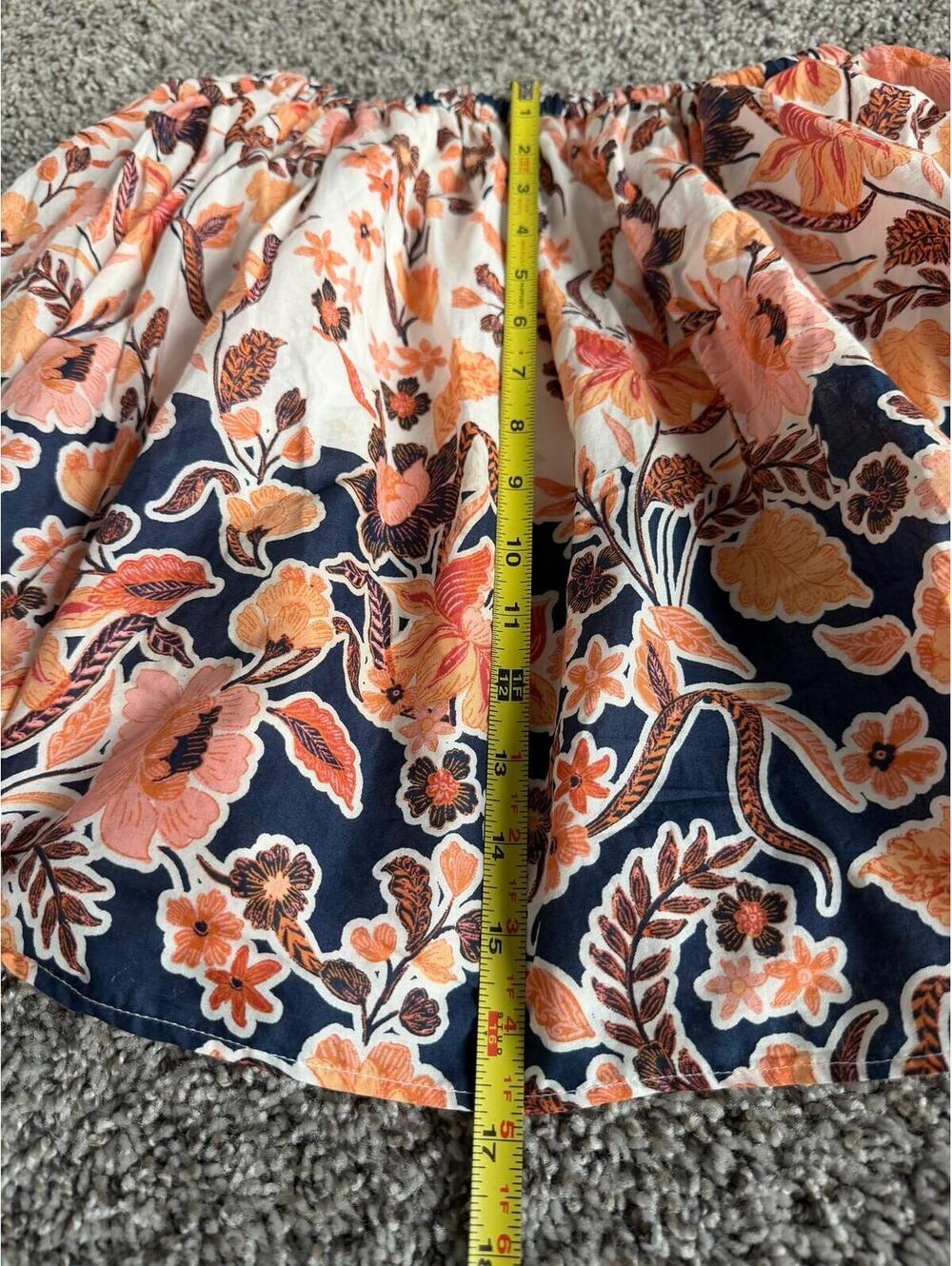 Chelsea & Violet Size 0 Two Piece Set Floral 100% Cotton Crop Blouse and Skirt - Picture 12 of 13